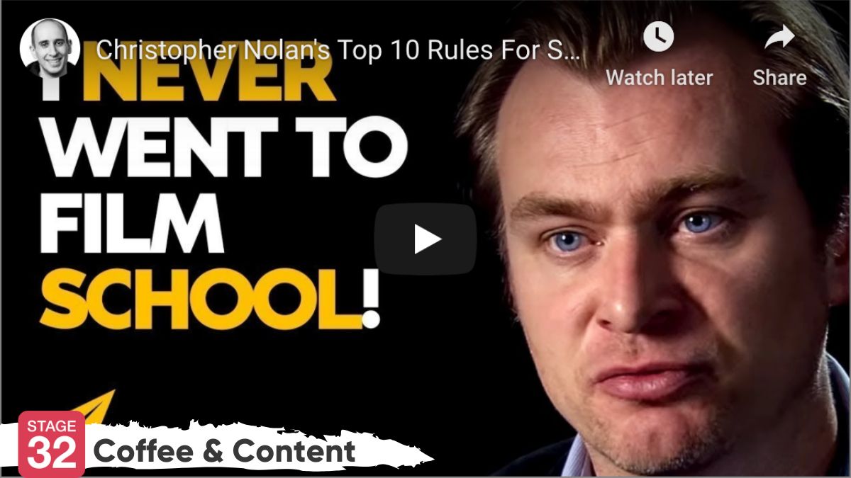 Coffee & Content -  Christopher Nolan's 10 Rules for Success & How Tarantino Writes Scenes