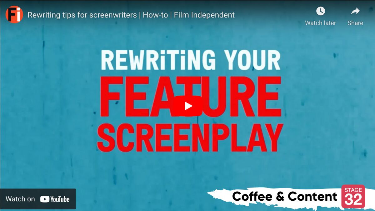 Coffee & Content: Rewriting Tips for Screenwriters & How to Light for Genre