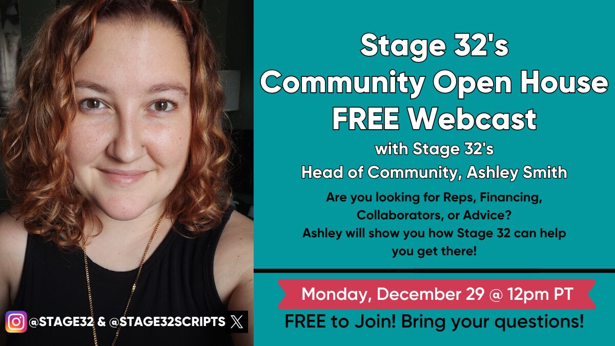 Stage 32’s December Community Open House Webcast with Ashley Smith