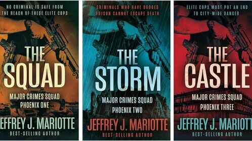Mystery/thriller/police procedural, Wolfpack Publishing. &quot;The Squad was like the pilot episode - a grand introduction, a little clunky but showcasing the potential of the characters and the setting and laying a foundation for greatness ahead.

&quot;The Storm was like a superb mid season episode that greatness achieved, giving us more of the characters, making the most of the Phoenix setting, and paying off threads laid in The Squad while showing us a series firing on all fronts.

&quot;The Castle is like a great season finale. The mystery is good, but it&rsquo;s just a vehicle that leads us to two threads that are both timely and thrilling. The secondary story is very well done, giving a meaty story to a secondary character that will hopefully become a regular 'next season.' Everyone gets a moment to shine, and we get a great balance of action, detective work, romance, and even a wonderful crossover if you&rsquo;re a fan of Mariotte&rsquo;s earlier work.

&quot;This is a real gem - a story that&rsquo;s modern, written by an author that achieves a wonderful sense of character and setting (and it&rsquo;s a nice thing to be in Phoenix, an uncommon mystery setting).&quot;
--Adam Holmberg 