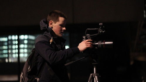 Shooting with the C100 last night in central London